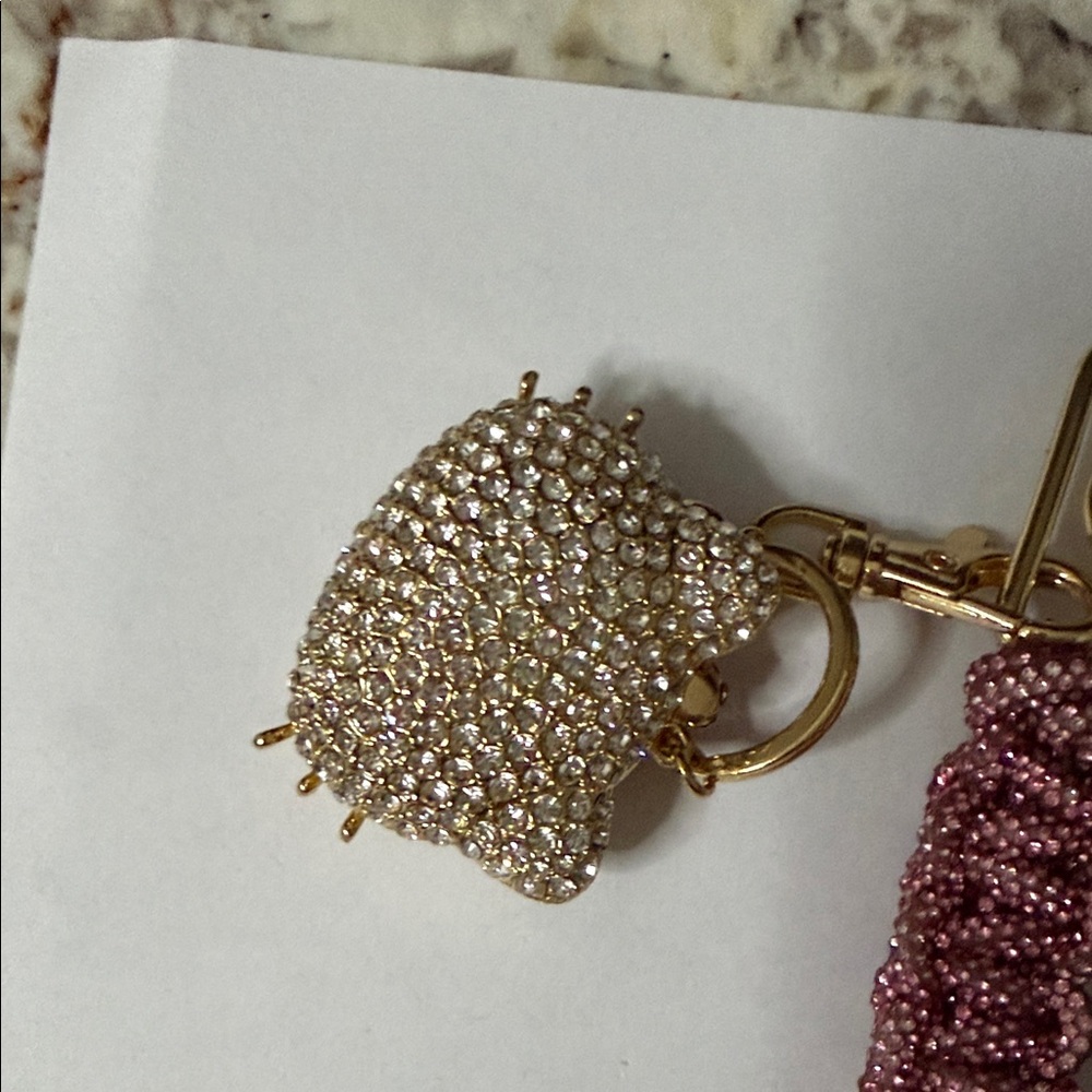 Hello Kitty Sparkling Keychain with Pink Bow - Picture 3 of 5
